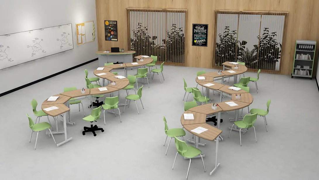 KS049 Arc Desk School Multimedia Classroom Desk