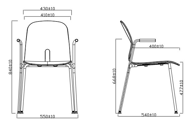 KSC049B Aero 四腳實木培訓椅