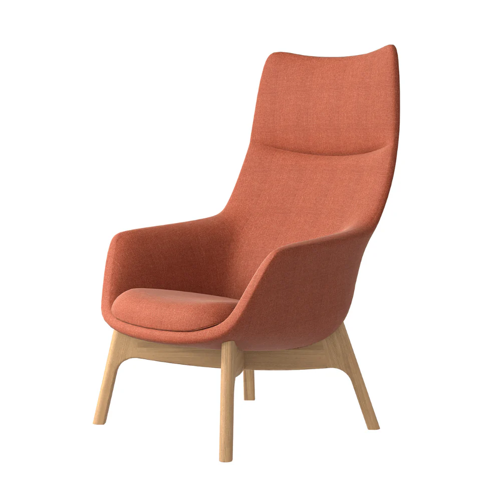 KST055 Futon High Back Fabric Lounge Armchair