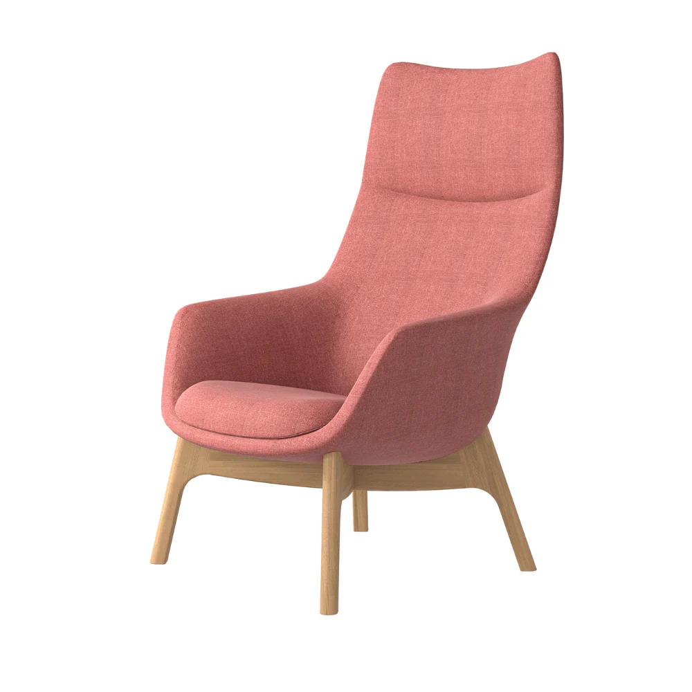 KST055 Futon High Back Fabric Lounge Armchair
