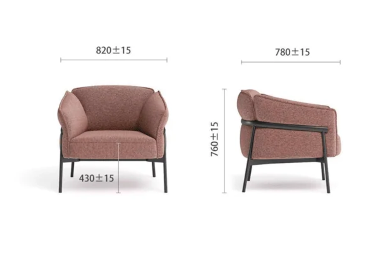 KST063 Lawson Office Fabric Single Sofa Chair