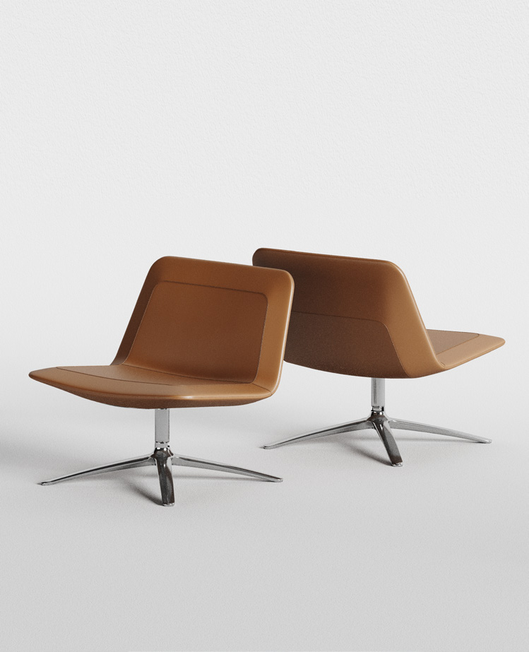 KSY110B Rattan 簡約辦公室四星腳休閒椅