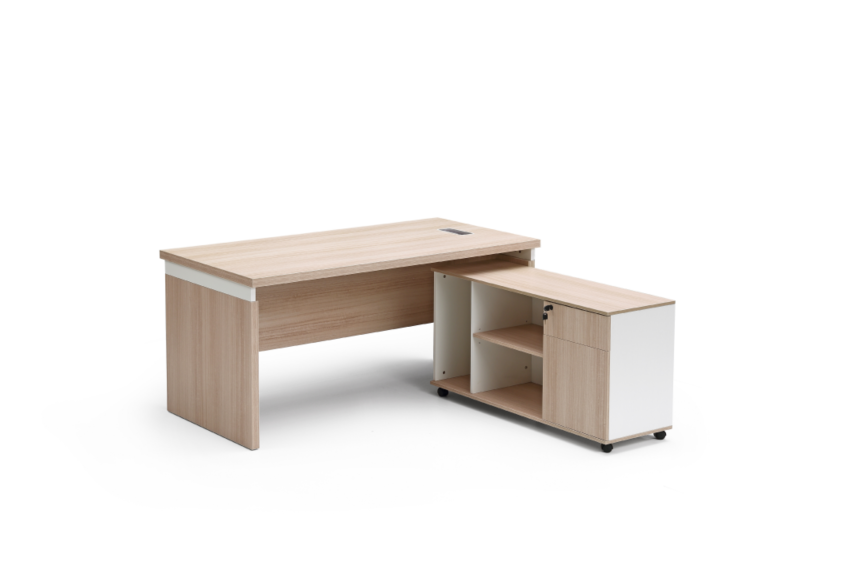 KSZ006 Punto 木質行政桌連儲物側桌