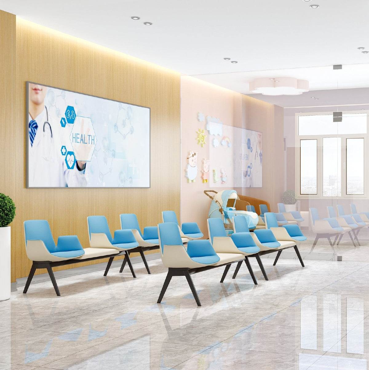 JC118009 醫院候診椅|Hospital Waiting Chair Hong Kong|KLT