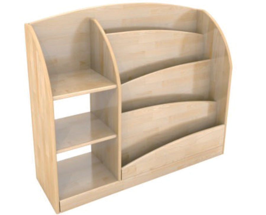 Kola 02 multi-layer partitioned storage wooden bookcase
