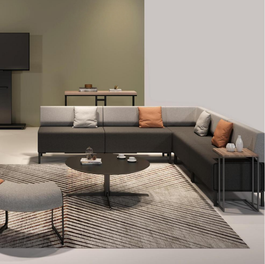 HQ28019 布藝辦公梳化|Fabric Office Sofa Hong Kong