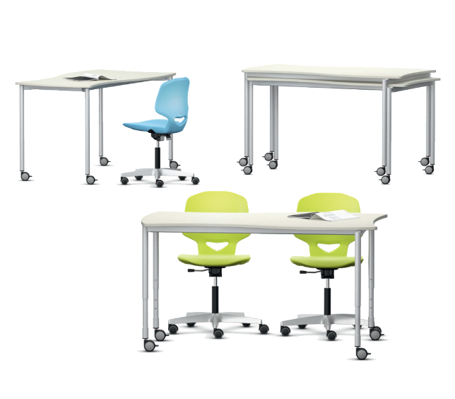 KS020 Curved Four-legged Table STEM Classroom Table