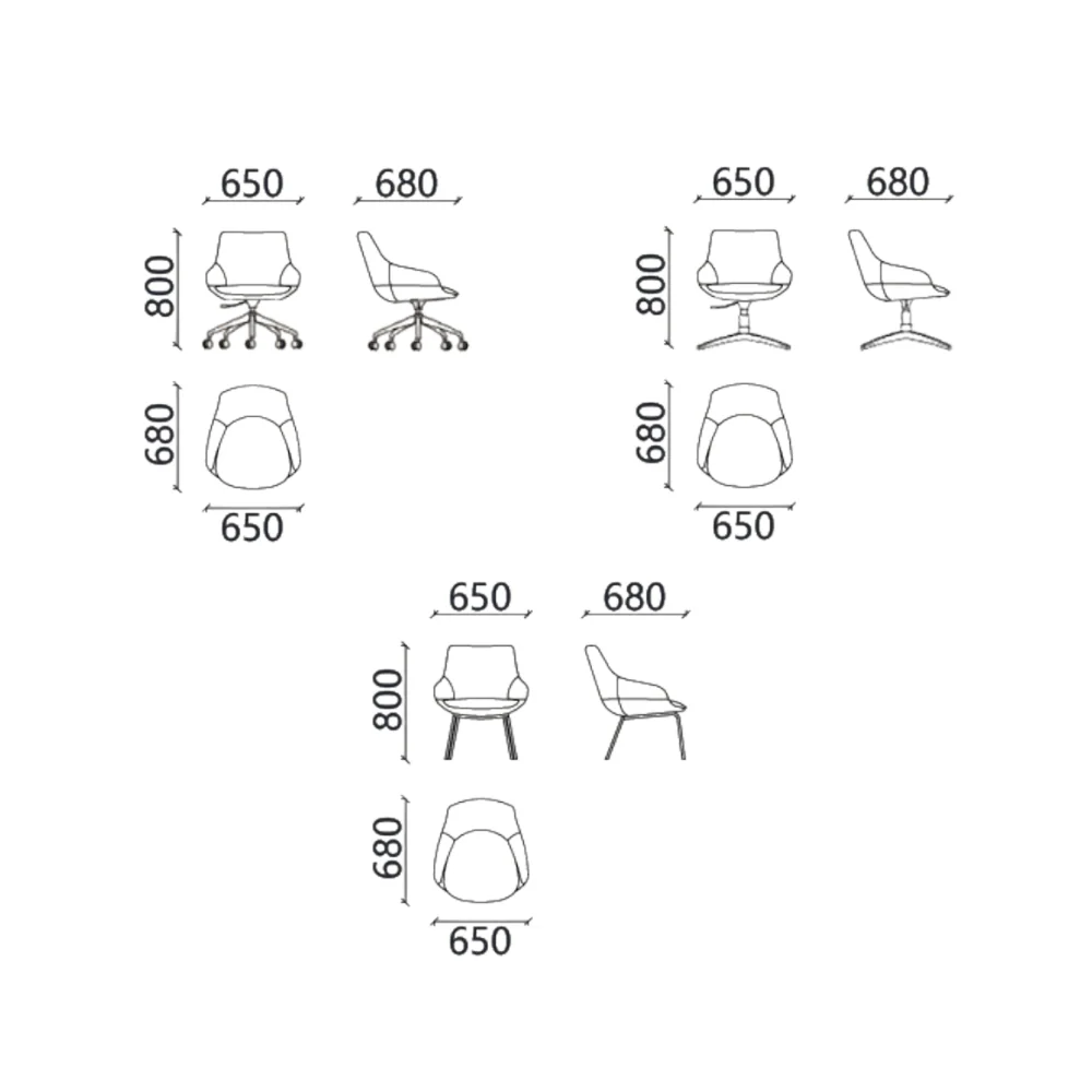 ST110 Seat Office Fabric Armrest Leisure Chair