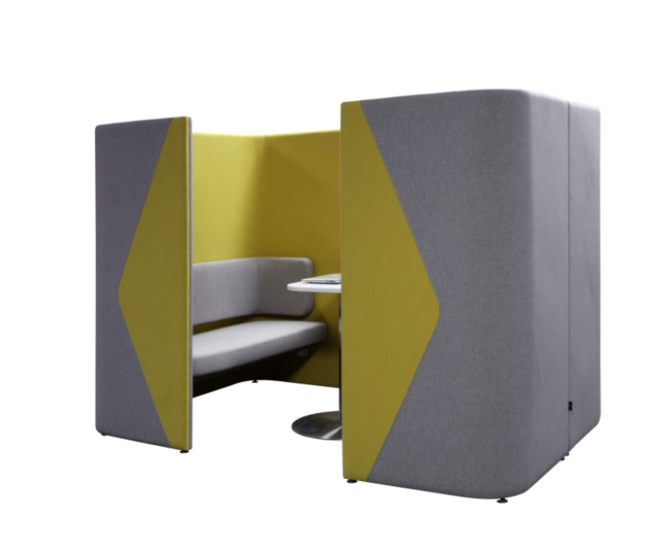 ST146 Netto Office Fabric Acoustic Screen High-Back Discussion Sofa
