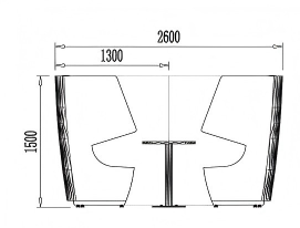 ST156 Luce Sofa with Partition for Casual Reception Area