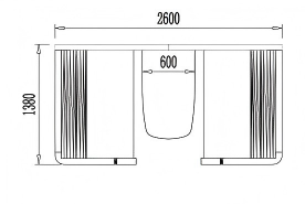ST156 Luce Sofa with Partition for Casual Reception Area