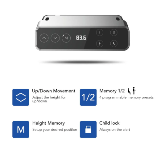 PROM STANDING DESK-White_Black (E7-03B)