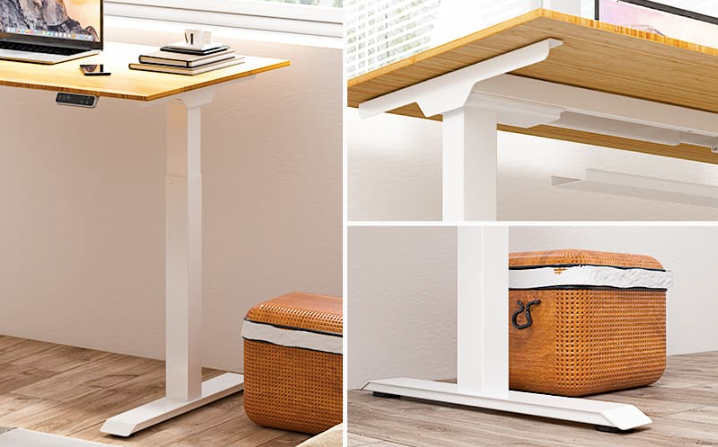 Standing Desk - Oak_White (EC3-01W)