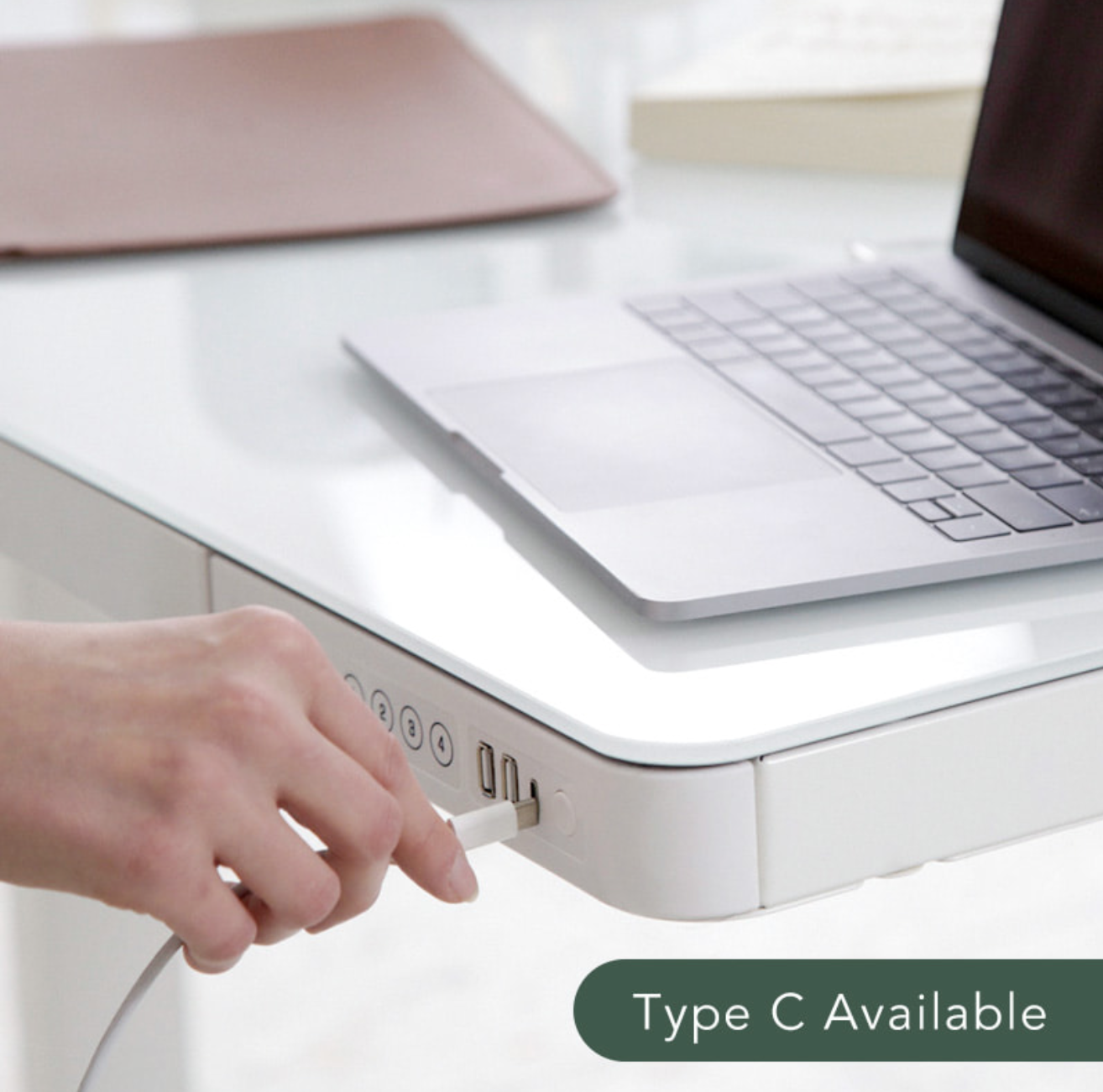 Total-IN-ONE STANDING DESK WITH DRAWER (WOODEN) - White (EW8-02W)