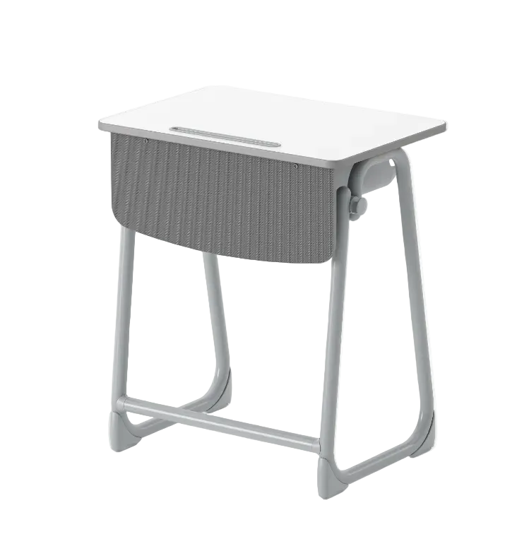 KAD002 Allegro Grey Desk and Chair Set for Students (Silver Grey Steel Frame)