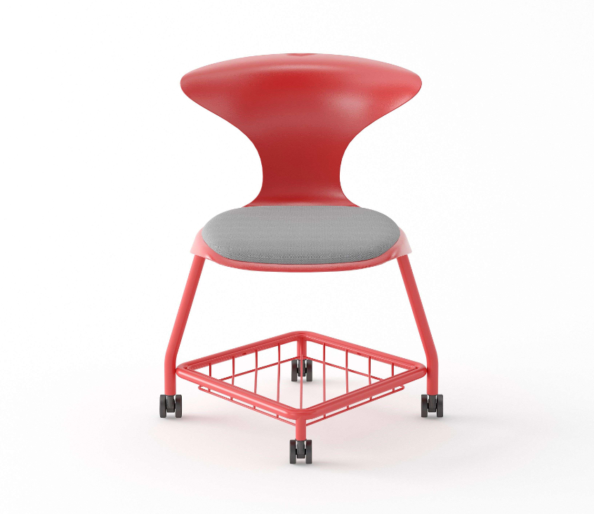 KSC016 KEEN 活動式學生椅-附輪腳-儲物籃