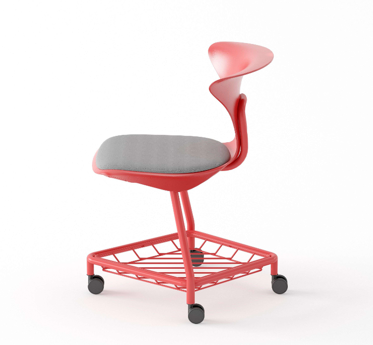 KSC016 KEEN 活動式學生椅-附輪腳-儲物籃