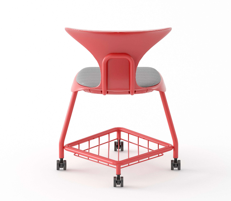 KSC016 KEEN 活動式學生椅-附輪腳-儲物籃