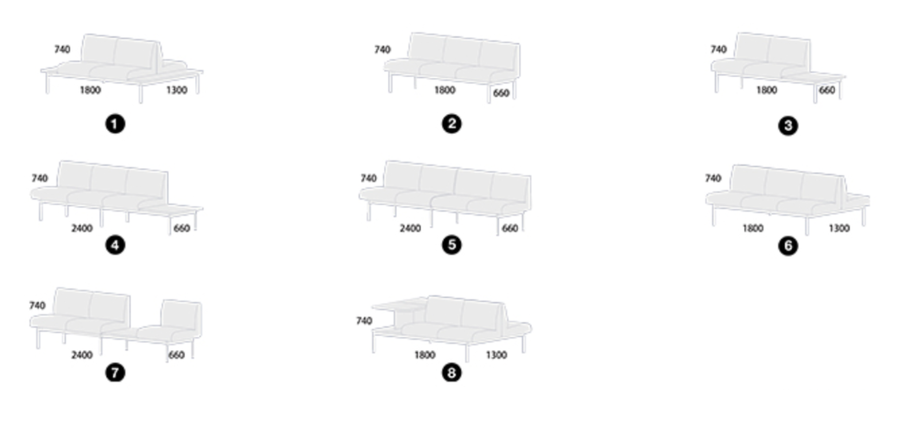 KH110-Puro Dedicated Reception Sofa