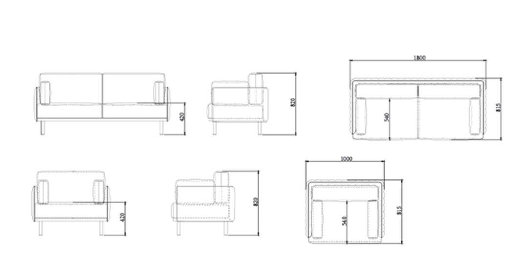 KH111- Multi High-Density Foam Sofa