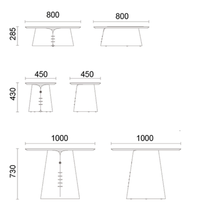 KCT-05 Centro Stand-Up Collar Coffee Table | Tang Collage Table | Fusion of Chinese and Western Aesthetics