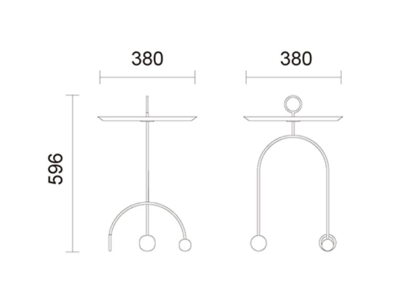 KCT-04 Matera Ring Handle Coffee Table|Arch Side Table|Modern Minimalist Aesthetics
