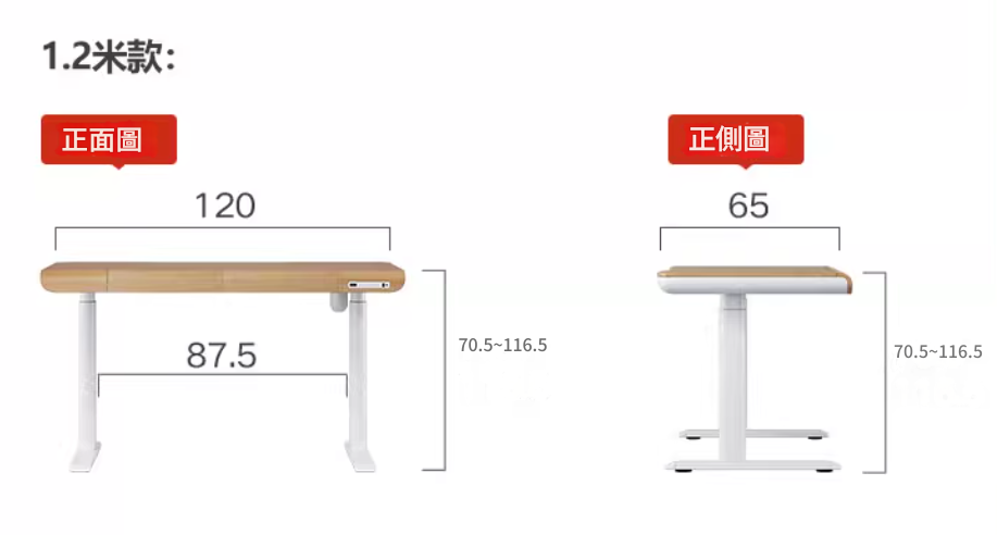 Adjustable Desk with Drawer