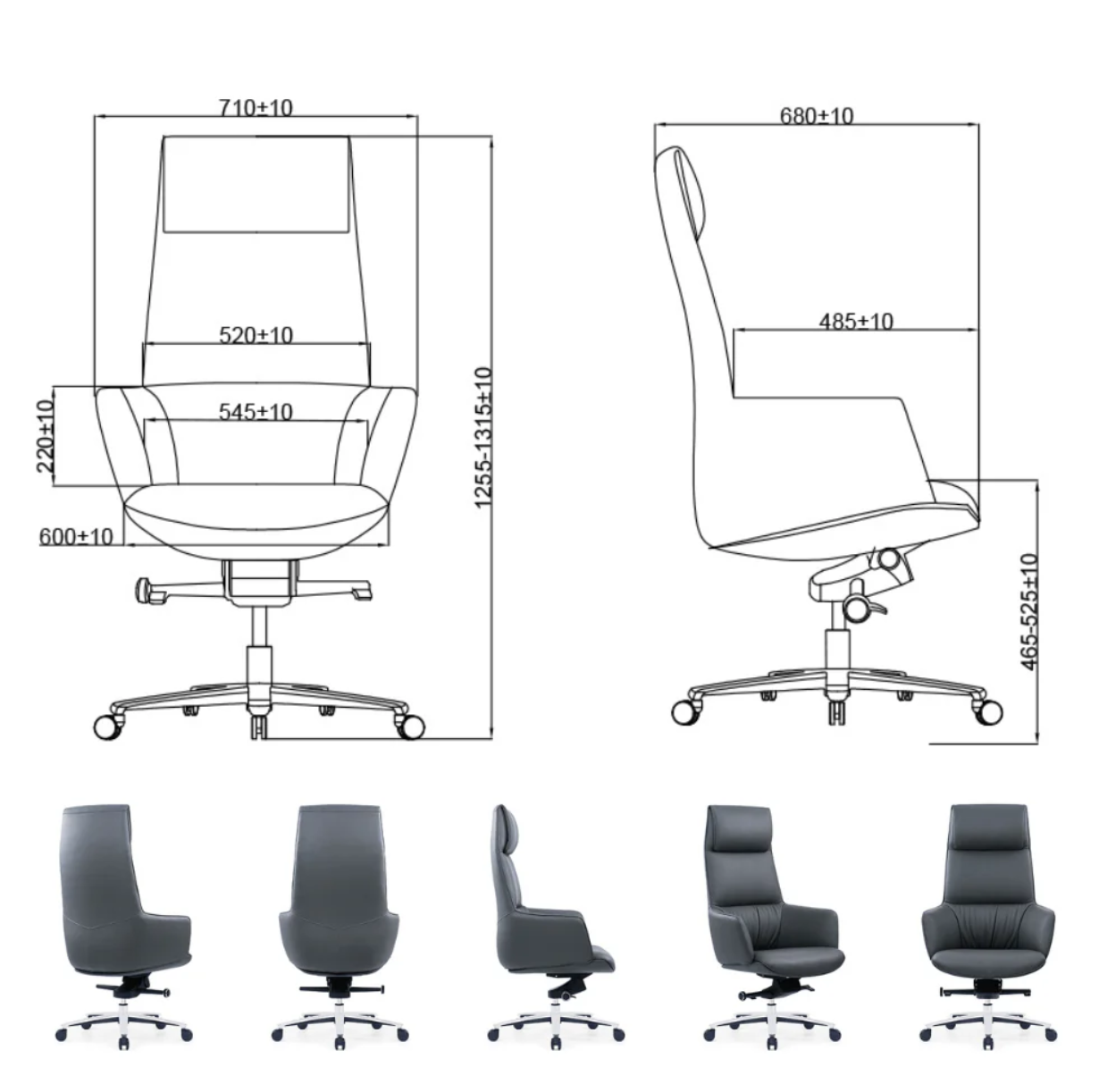 KH500 Venere high-back leather executive chair won the design award
