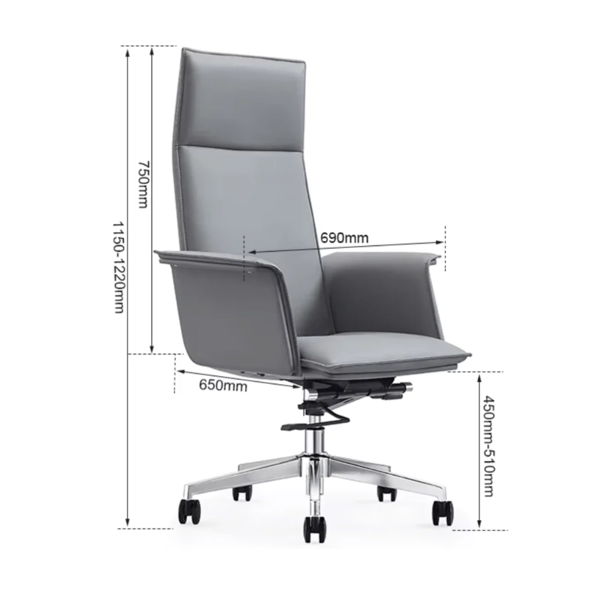 K625 Ambas Leather High Back Executive Chair