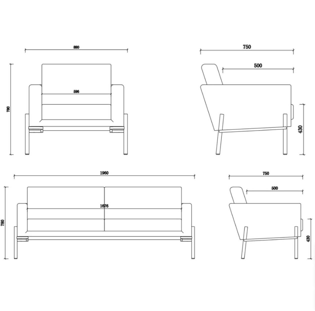 ST066 Silvano Single Luxury Office Sofa