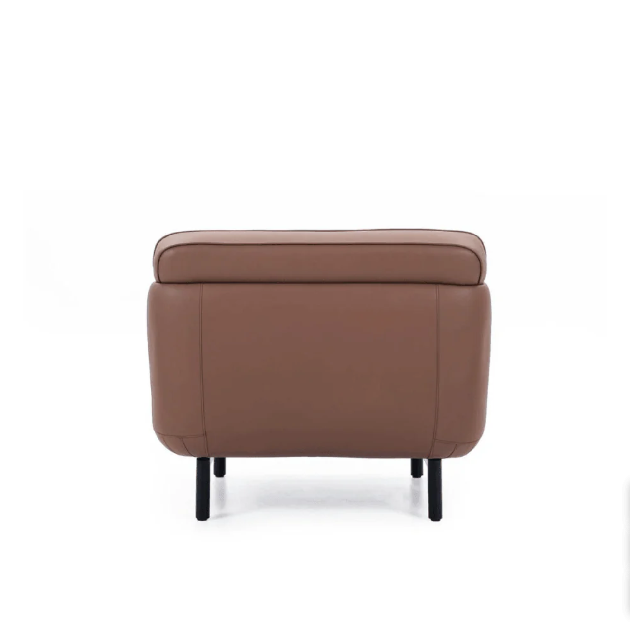 ST052 Rosso Rounded Genuine Leather Office Single Sofa