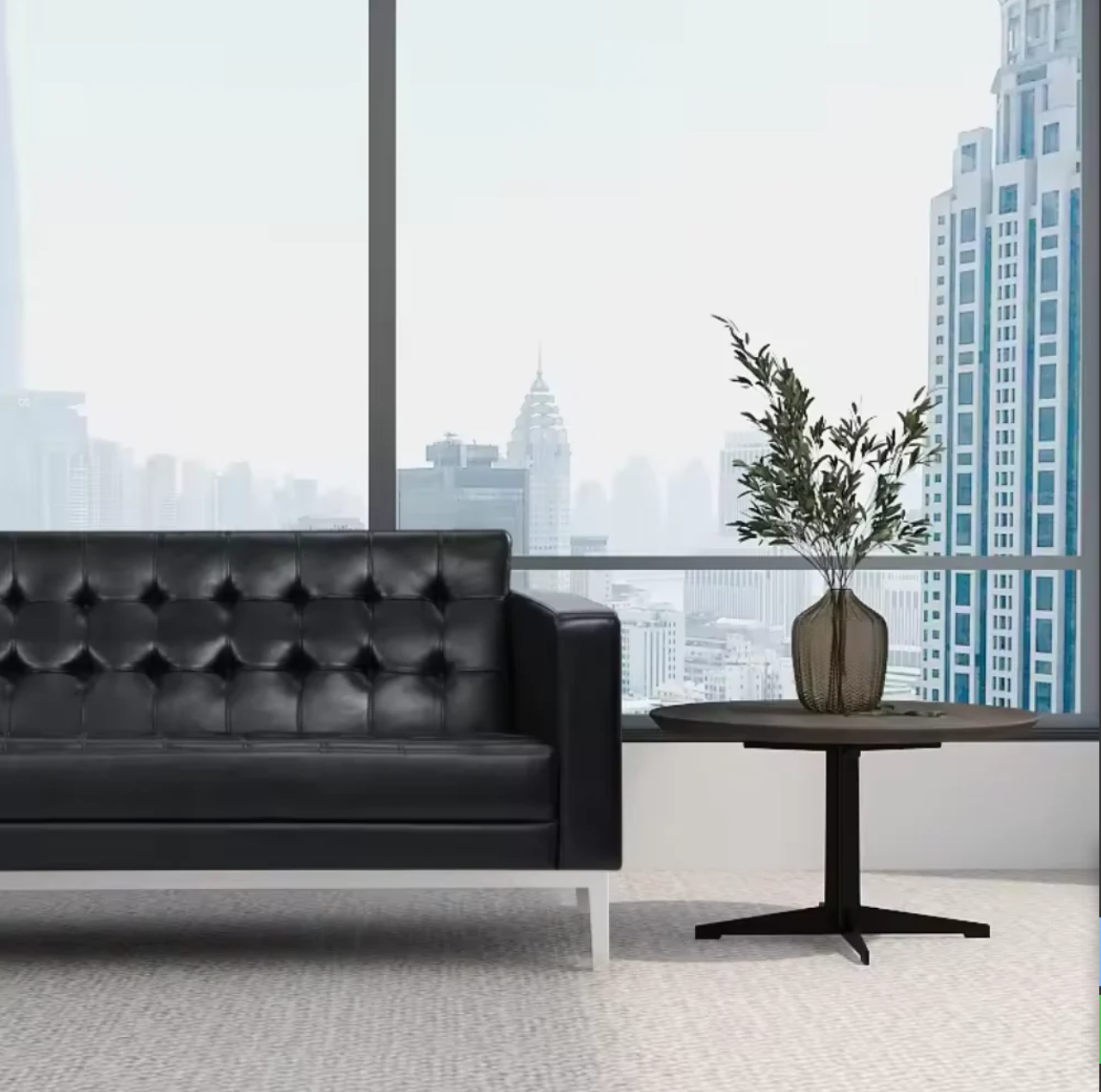 ST053 Carrara 單座位真皮辦公梳化