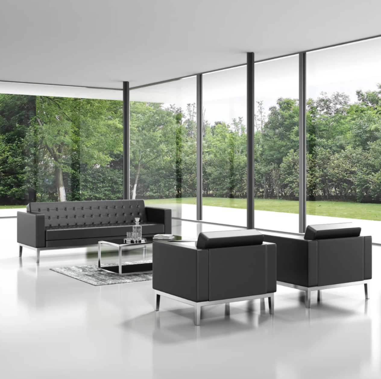 ST053 Carrara 單座位真皮辦公梳化