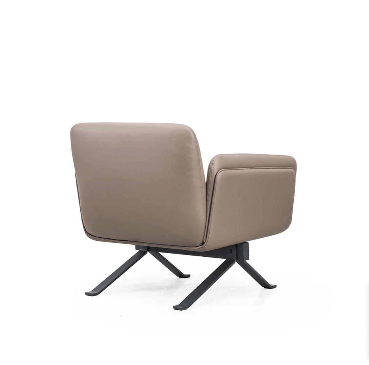 ST102 Club Single Casual Leather Office Sofa | Includes Footrest Set
