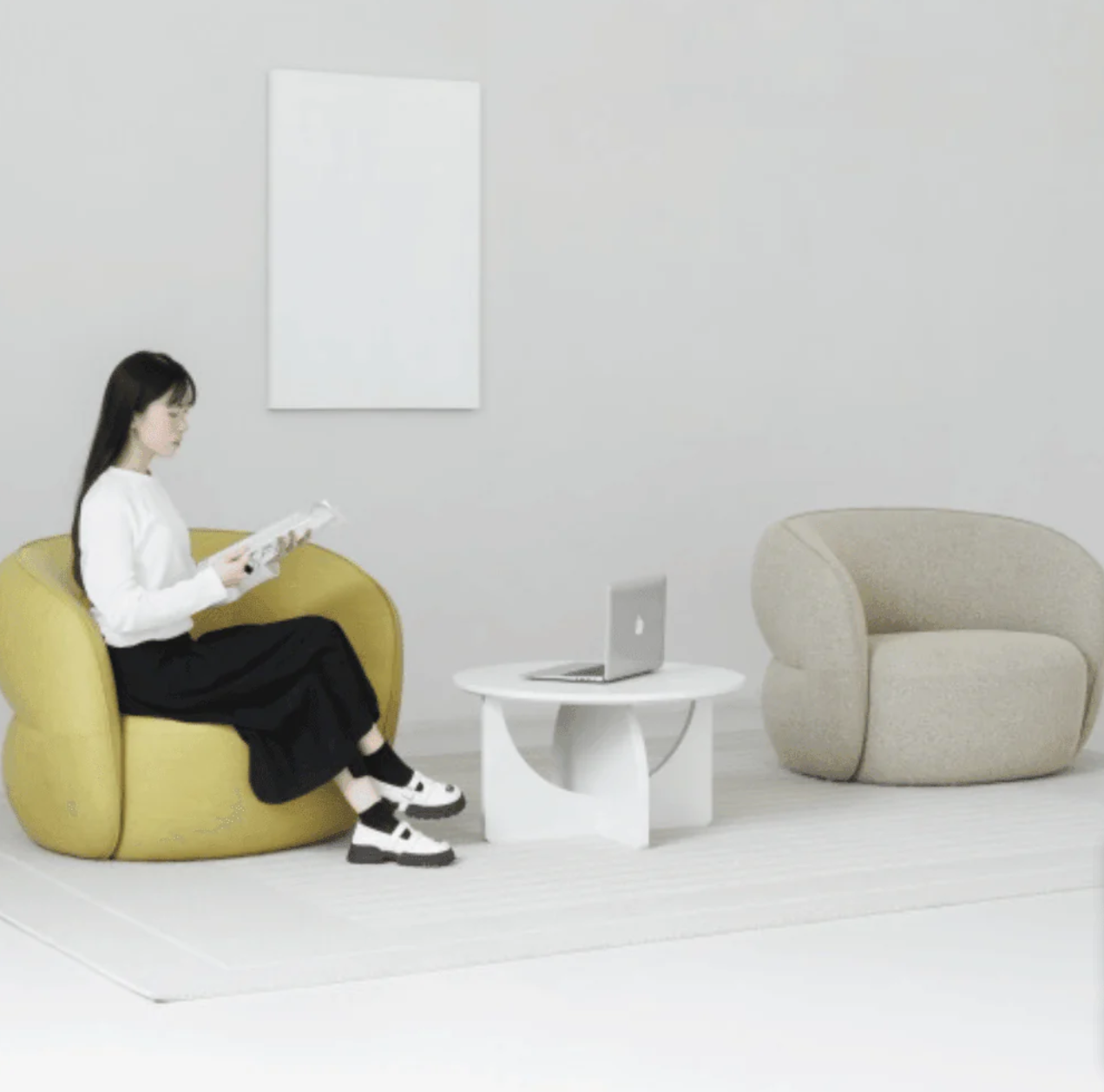 K-ST009 Pompeo single-person fashionable breathable fabric combing