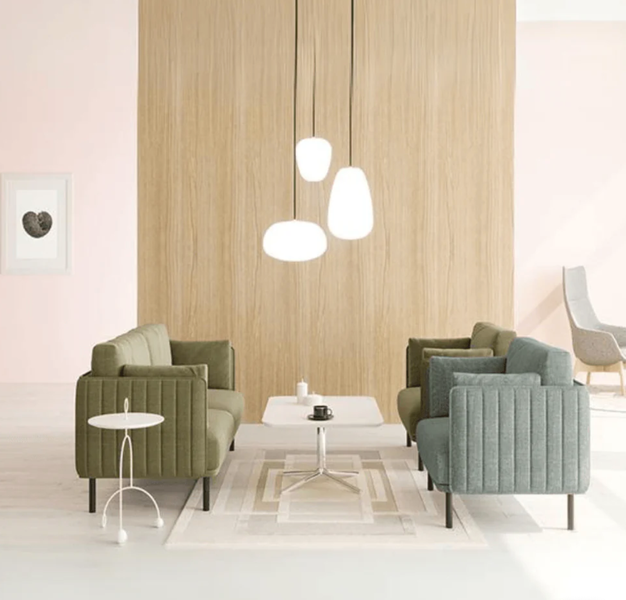 ST071 Lsotta Single Minimalist Fabric Sofa