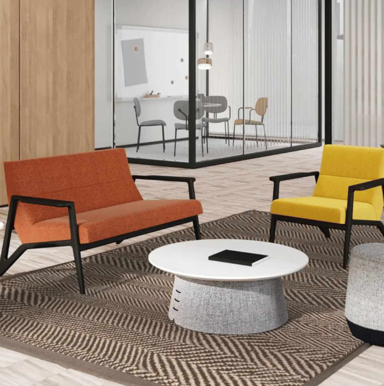 ST061 Line Single Office Fabric Sofa