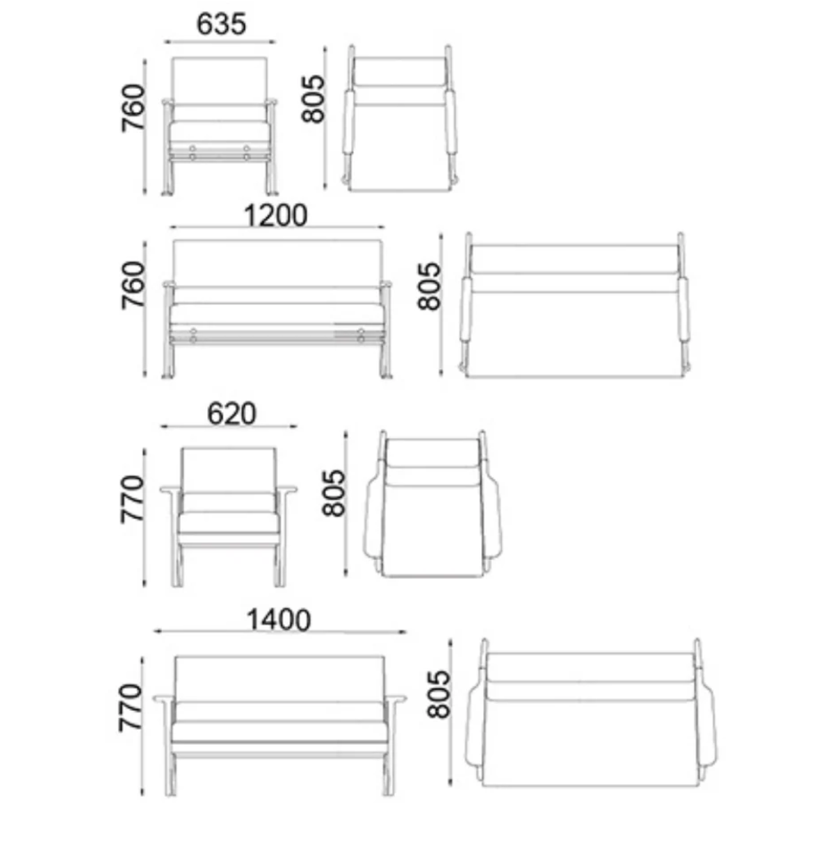 ST061 Line 單人辦公室布藝梳化