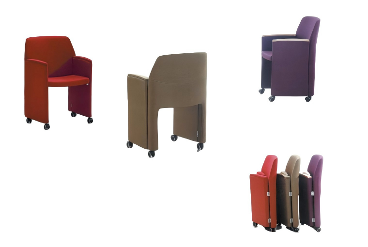 KSY093-OU Piace 可折疊滑輪洽談會客椅