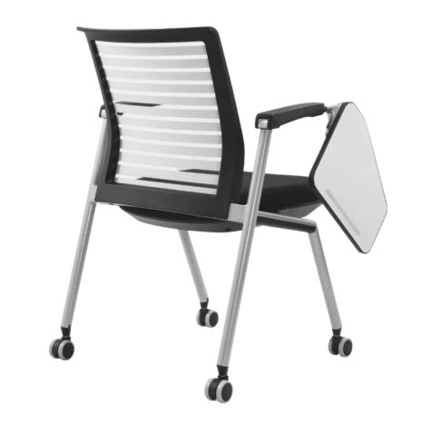 KEM035-WP Zenith 可疊放培訓椅|滑輪式手寫板訓練椅