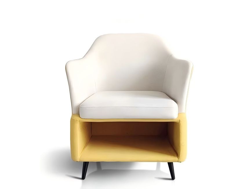 ST122 Cuoio Reading Sofa with Bookshelf