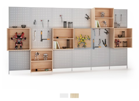 DK127B Cubby 工具展示牆單個木格