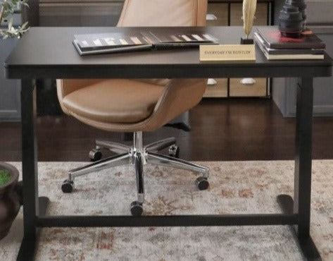 Total-IN-ONE STANDING DESK WITH DRAWER (WOODEN) - Black (EW8-02B)