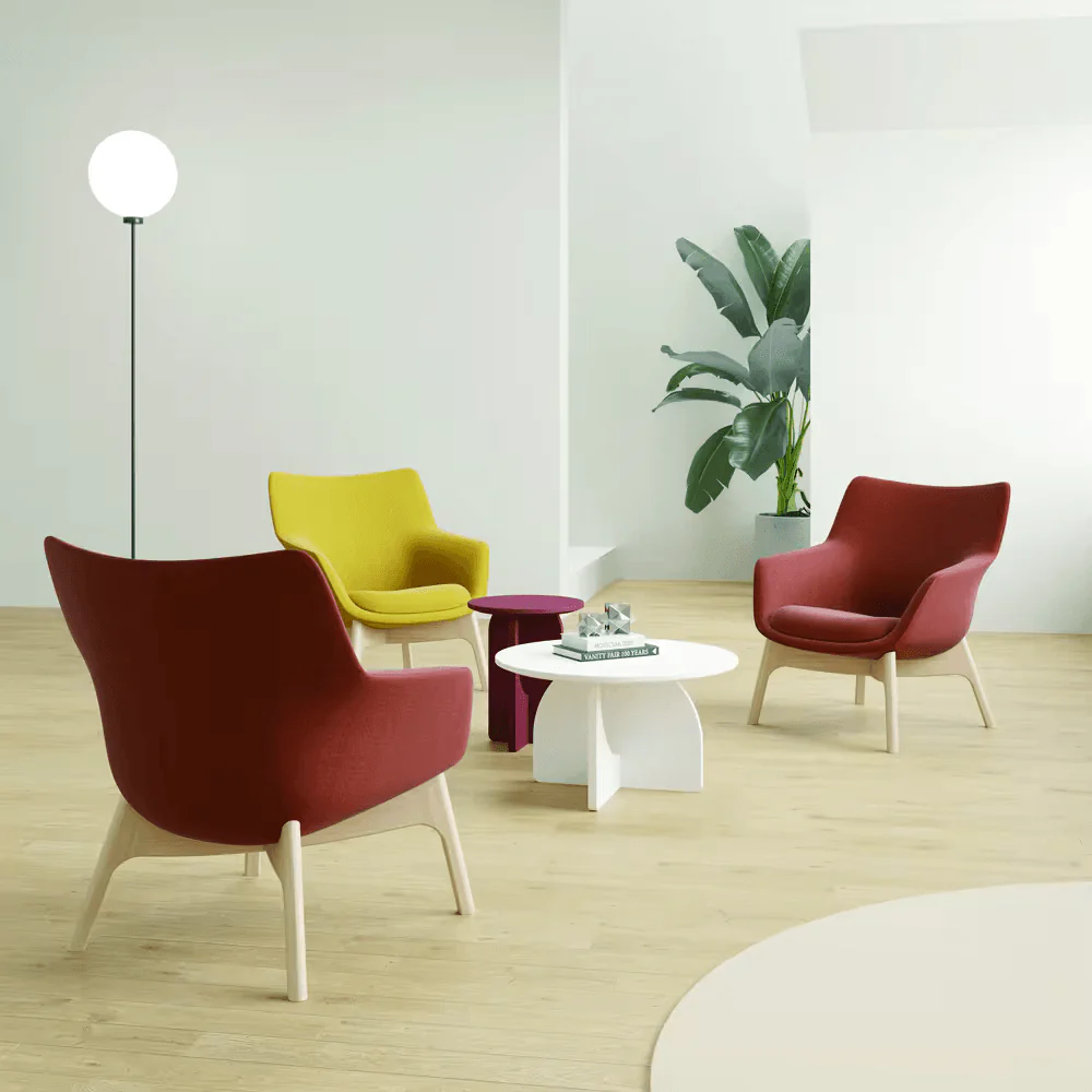 KST056 Daybed Mid-Back Fabric Lounge Chair