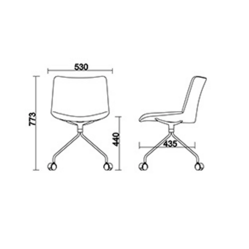 DC002 Repast Fabric Four-Legged Meeting Chair