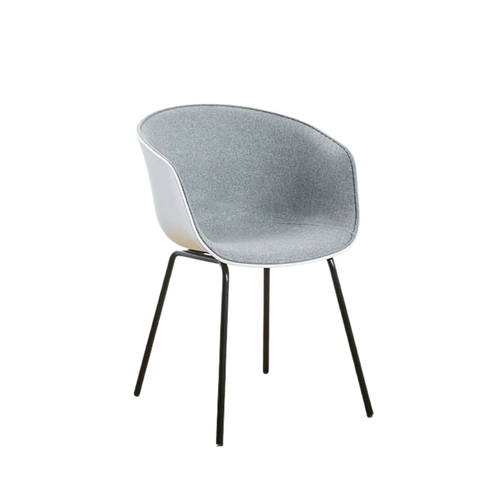 ST116 Dinette Fabric Upholstered Plastic Dining Chair