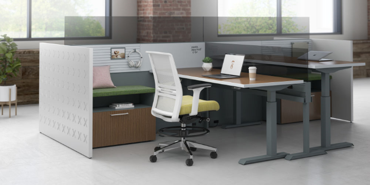 WD2600 Trento Staff Desk Combination | Modern Minimalist Workstation