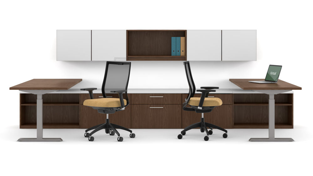 WD2700 Vero I type staff desk combination | Chic Modular Workstation