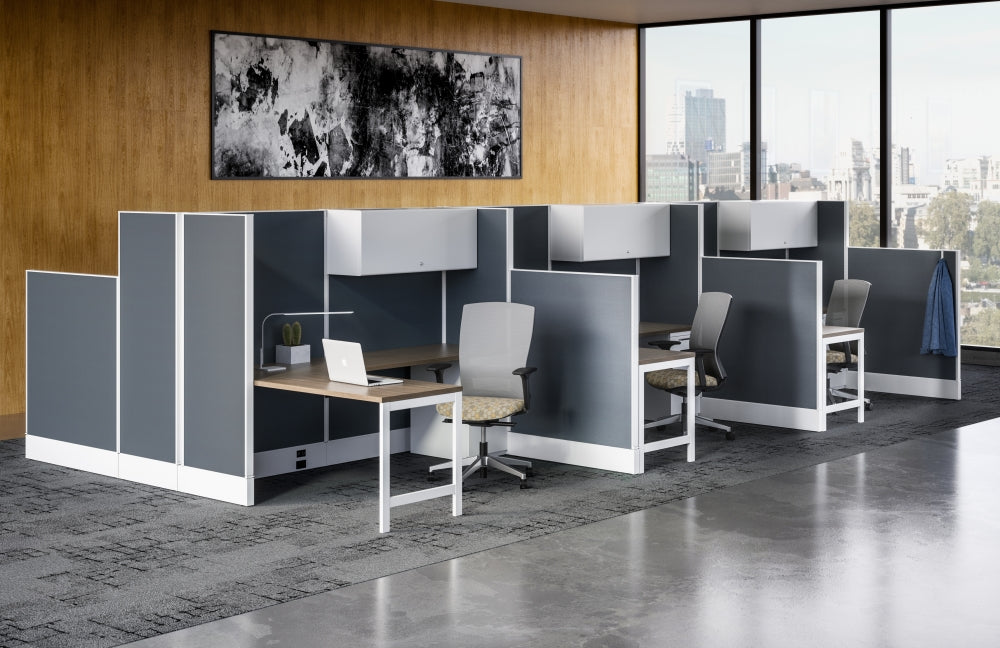 WD3300 Brave High Privacy Floor-standing Screen Office Desk | Executive Partition Workstation