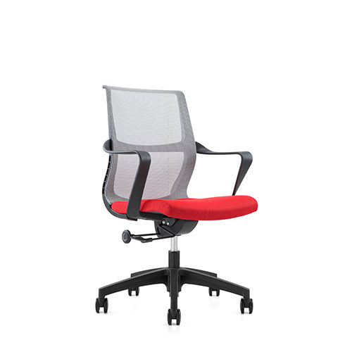 KH-145B-LP 辦公椅 中高背 固定扶手 - KLT Furniture